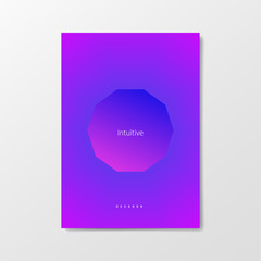 Minimal poster with smooth blend gradient background and simple geometric shape. Clean and beautiful colors. Album format, A4, A3, A2.