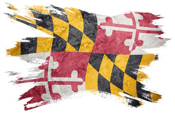 Wall Mural - Grunge Maryland state flag. Maryland flag brush stroke.