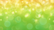 Abstract Light Background With Bokeh Effects In Green And Yellow Colors