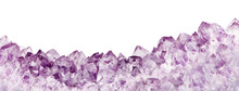 Isolated Lilac Amethyst Long Crystal Stripe