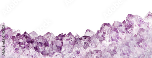 Cuadros en Lienzo isolated lilac amethyst long crystal stripe