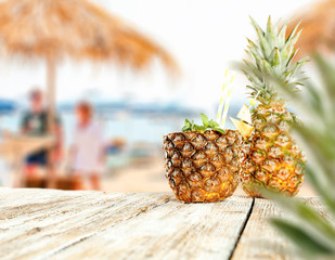 fresh pineapple fruits 