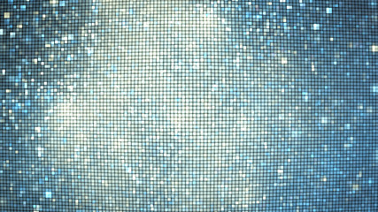 abstract glittering geometric texture with blue and white pixels. fantasy fractal design. digital ar
