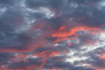 Wall Mural - Background of the evening sky and amazing clouds.