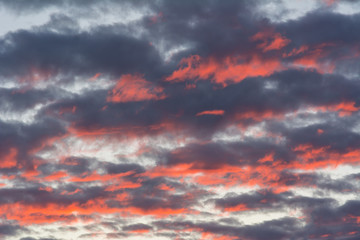 Wall Mural - Background of the evening sky and amazing clouds.