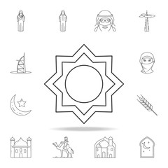 Poster - eight-pointed star icon. Detailed set of Arab culture icons. Premium graphic design. One of the collection icons for websites, web design, mobile app