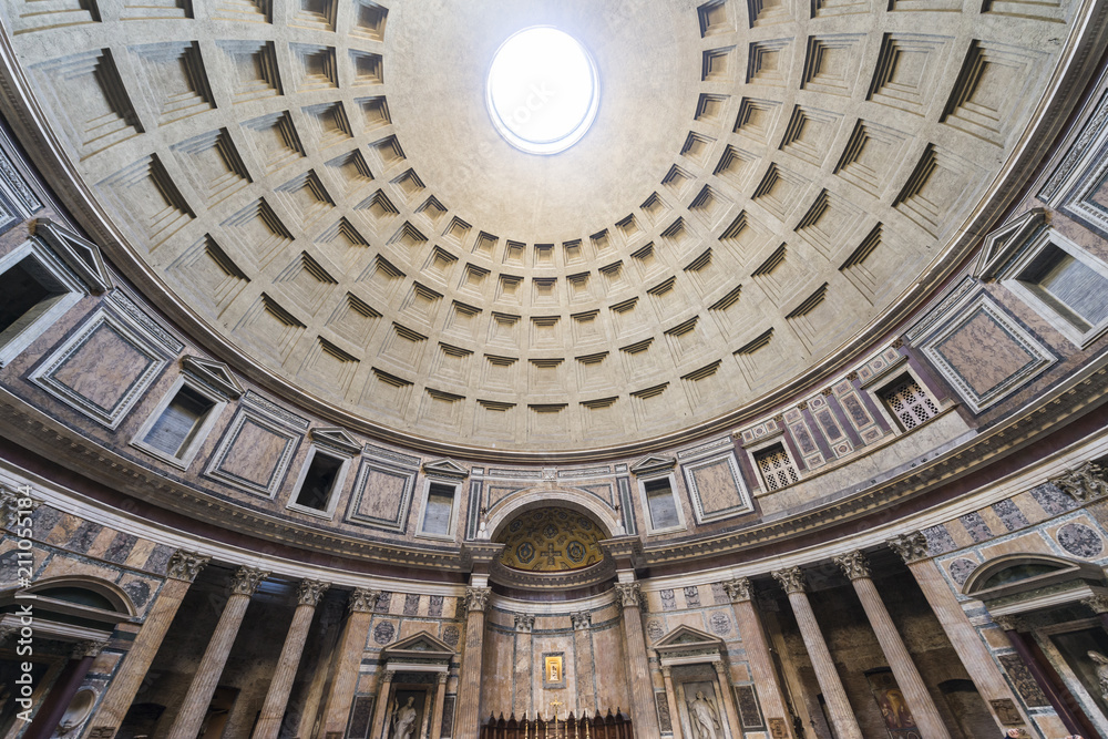 Interior Of The Pantheon Of Rome Foto Poster Wandbilder