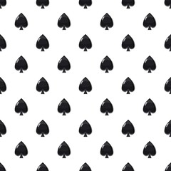 Poster - Spade symbol plying card pattern seamless repeat in cartoon style vector illustration