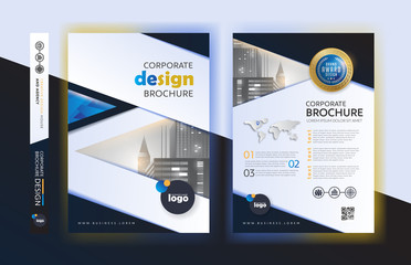 Wall Mural - poster flyer pamphlet brochure cover design layout space for photo background, vector template in a4