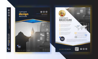 Wall Mural - poster flyer pamphlet brochure cover design layout space for photo background, vector template in a4
