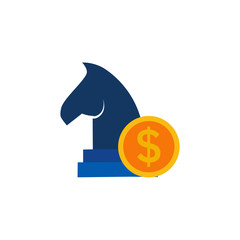 Chess Money Logo Icon Design