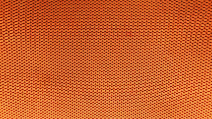 Orange nylon fabric pattern texture background.