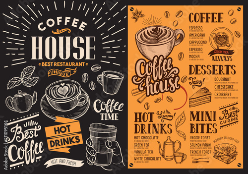 Dekoracja na wymiar  tablica-menu-restauracji-kawy-ulotka-wektor-drink-dla-baru-i-kawiarni-zaprojektuj-szablon-z