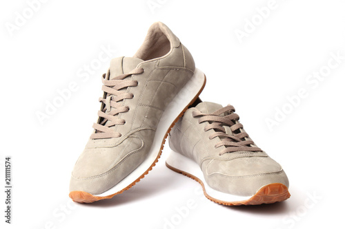 Fotografía men's sneakers isolated on white. men's footwear.