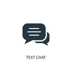 text chat icon. simple element illustration