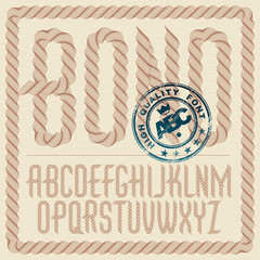 Poster - Vector capital condensed alphabet letters collection made with spirograph pattern, guilloche ornament. Can be used for logo creation in banking.