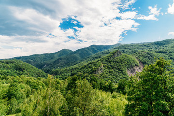 Sticker - Beautiful Carpathian Mountains Summer Landscape In Romania