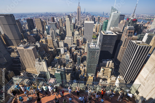 Fotomural View of New York City as seen from the Rockefeller Center Observation Deck, New