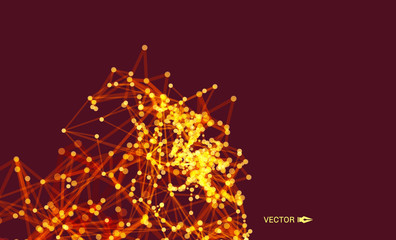 Wall Mural - lattice structure. science or technology background. graphic design. 3d grid surface. abstract vecto