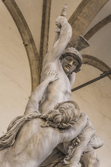 Wall Mural - Statue Rape of Polyxena in Loggia dei Lanzi in Florence