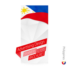 Wall Mural - Vector abstract banner template for Philippines.