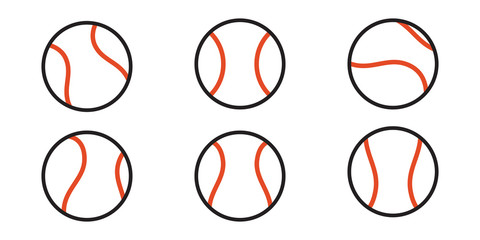 Wall Mural - baseball vector ball icon logo soft ball tennis illustration character graphic