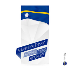 Wall Mural - Vector abstract banner template for Nauru.