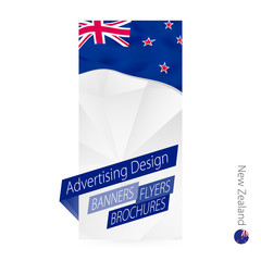Wall Mural - Vector abstract banner template for New Zealand.