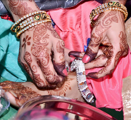 Wall Mural - Bride's Jewelery in Indian Wedding
