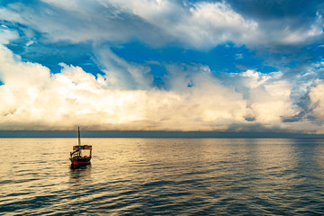 Wall Mural - Zanzibar seascape in Zanzibar Island, Tanzania at morning.