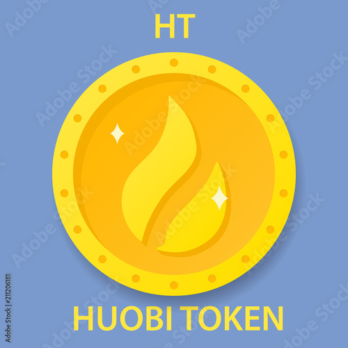 Fotografía Huobi Token Coin cryptocurrency blockchain icon