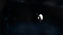 Voyager Probe Leaving Saturn