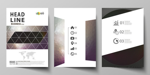 Poster - business templates for brochure, magazine, flyer, booklet, report. cover design template, vector lay