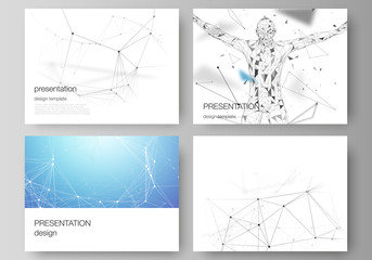 Poster - the minimalistic abstract vector layout of the presentation slides design business templates. techno