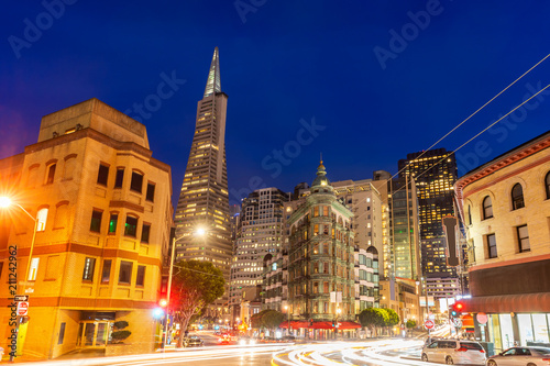 Plakat Panoramę centrum San Francisco