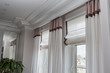 Curtains in the interior, Curtain interior decoration in living room