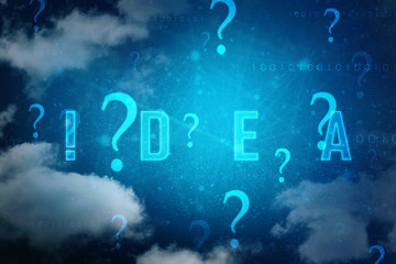 Poster - 2d rendering question mark concept
