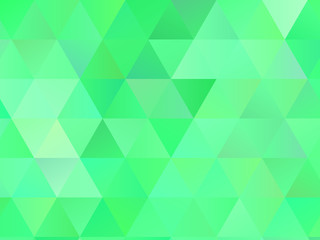 Wall Mural - Abstract geometric background with green triangles. Polygon pattern, Vector illustration 