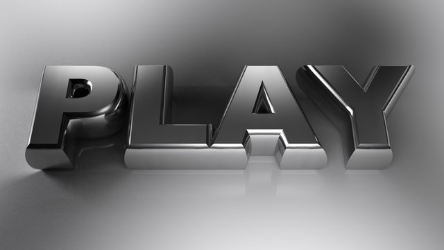 PLAY metallic chrome - 3D rendering