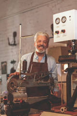 Poster - Smiling elderly man in uniform