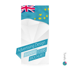 Wall Mural - Vector abstract banner template for Tuvalu.