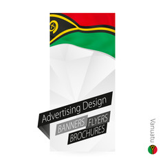 Wall Mural - Vector abstract banner template for Vanuatu.