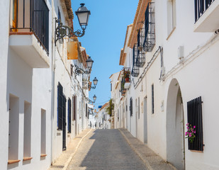 Wall Mural - Charming white village Altea in White Coast of Spain