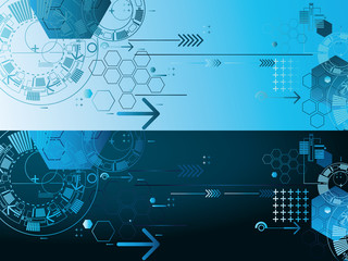 Light and dark abstract technology background