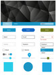 © smaria2015 - Light Blue, Green vector ui kit in polygonal style.