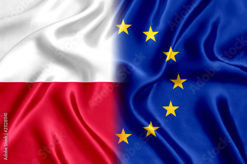 Dekoracja na wymiar  flaga-polski-unia-europejska-jest-jedwabna
