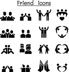 Wall Mural - Friendship & Friend icon set