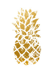 Wall Mural - Golden Pineapple Shape