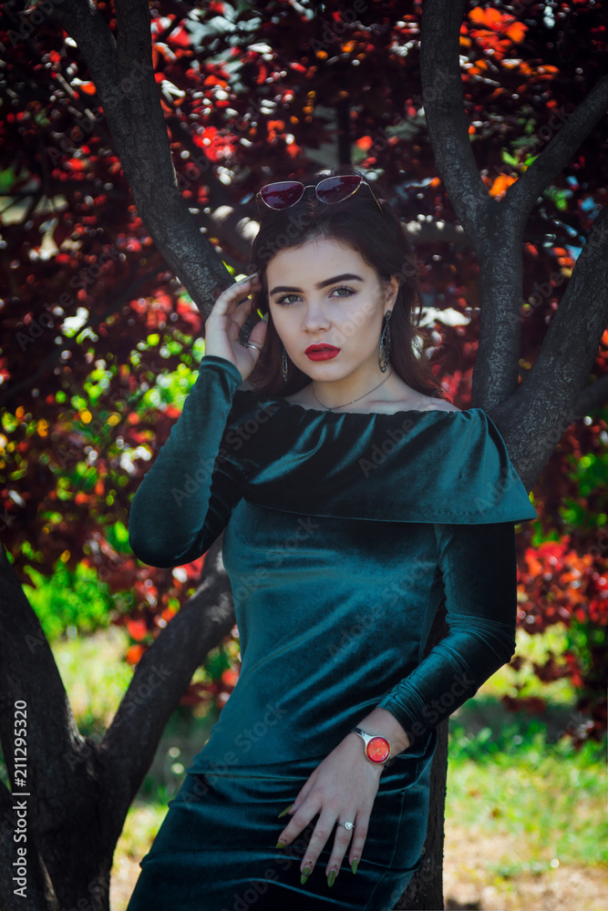 slim fit dress slacks Glenda Emerald Green Rhinestone Earrings – Shop the Mint main image 0