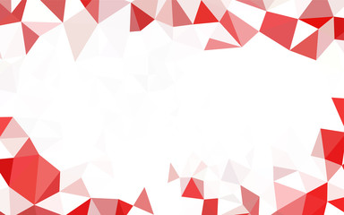 Light Green, Red vector gradient triangles texture.